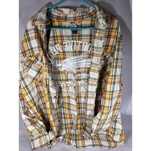 Raw Blue Skater Flannel Button Up Mens 2XL Baggy Streetwear Infinitive Plot DD